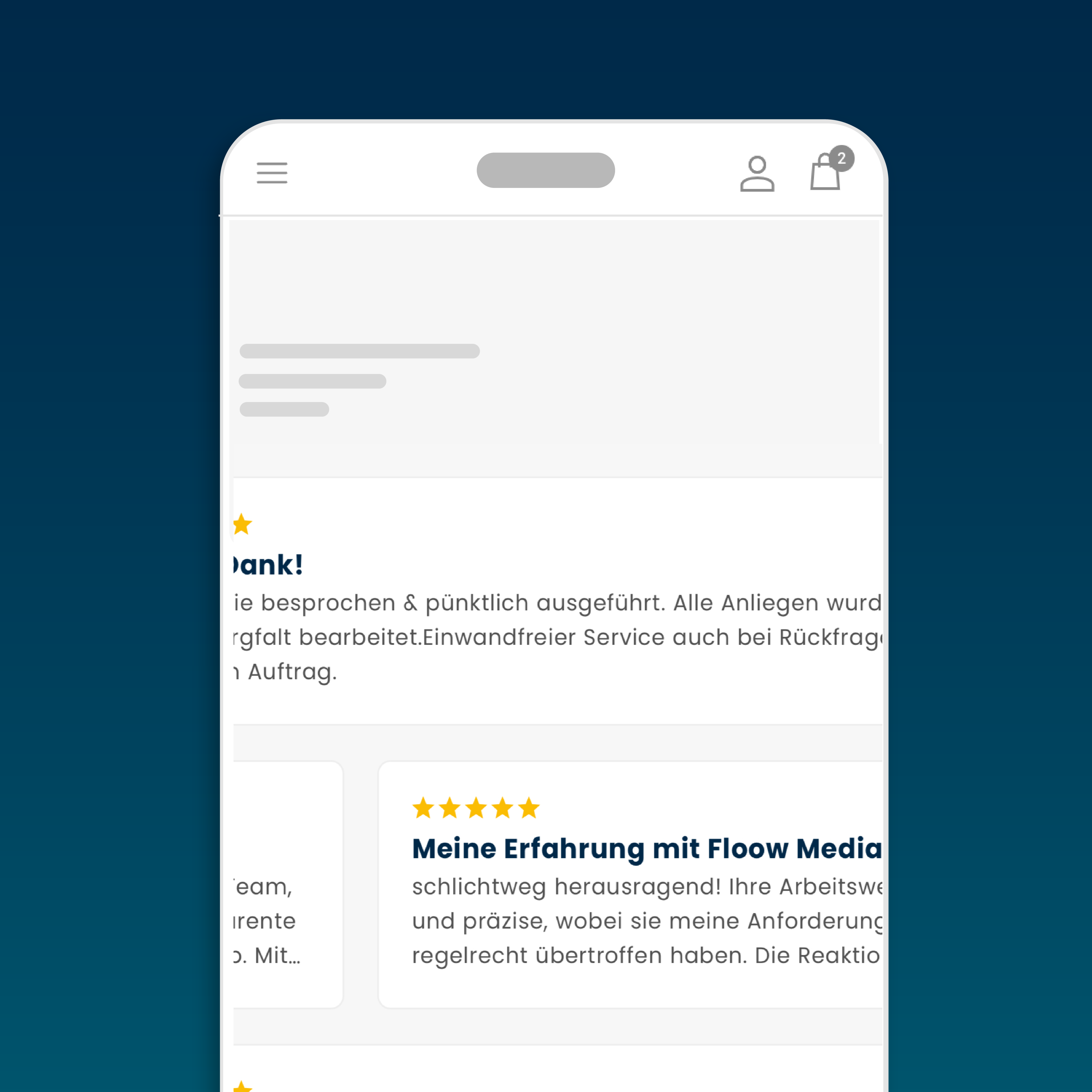 Automatischer Bewertungen Slider