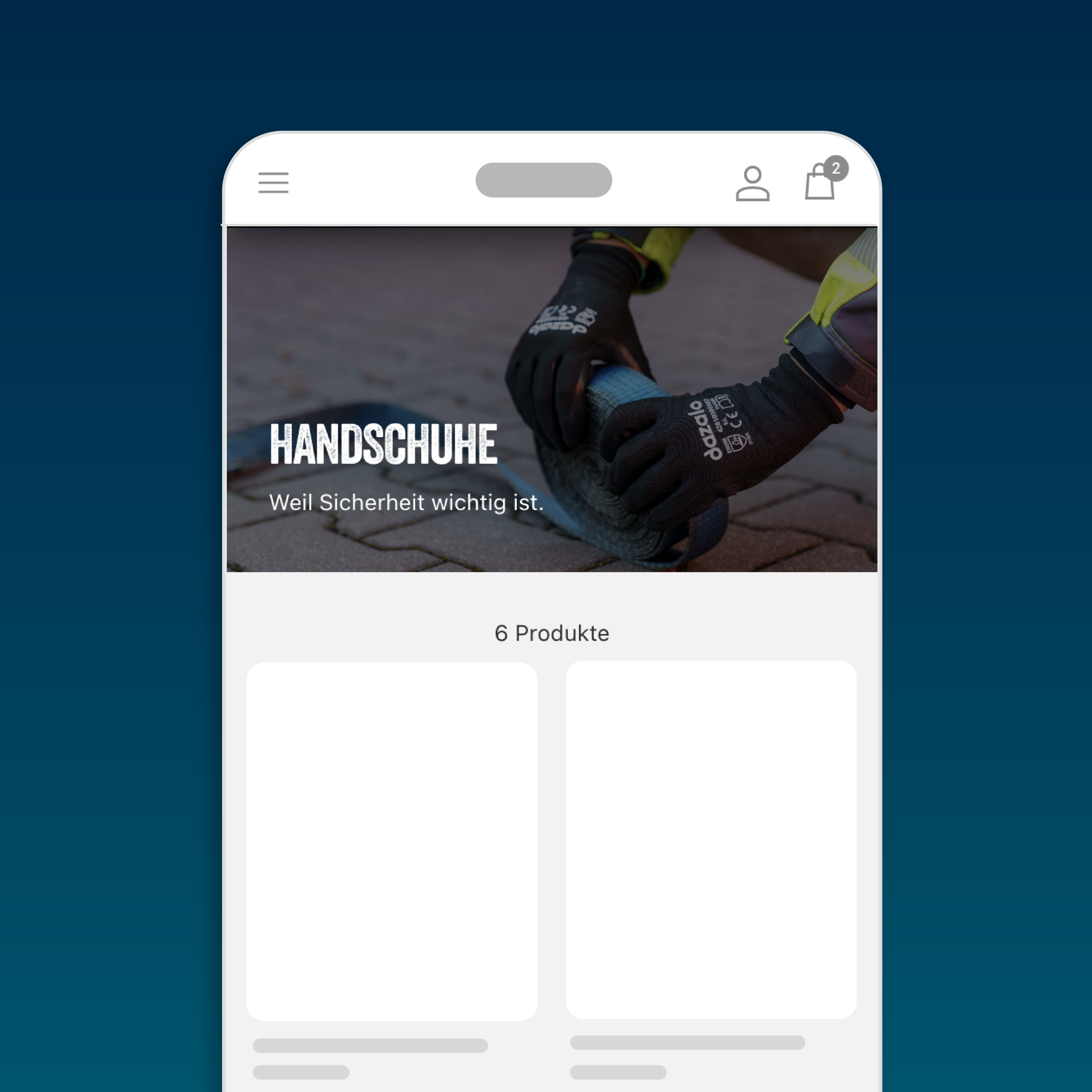 Kategorie Banner mit Text