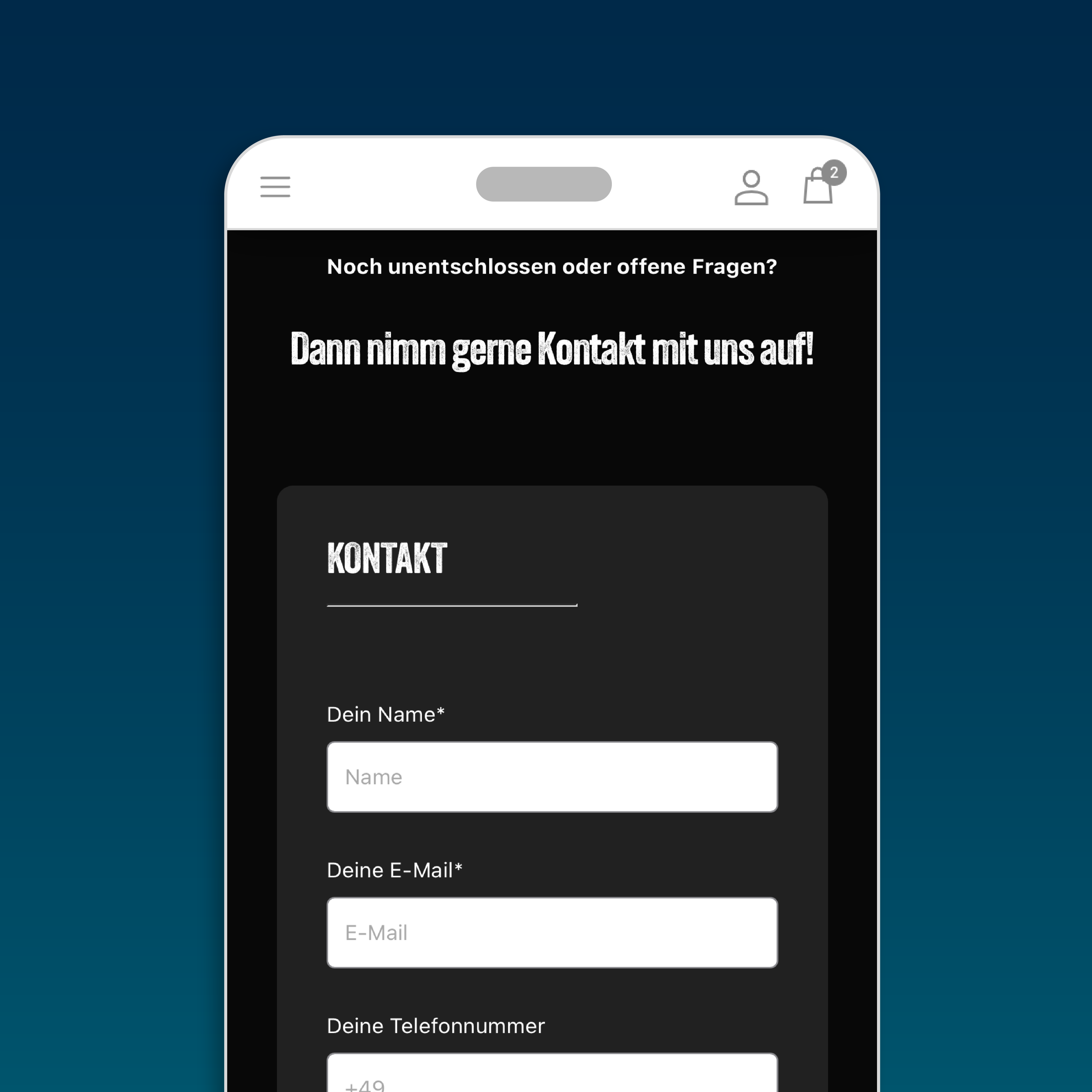 Anpassbares Kontakformular