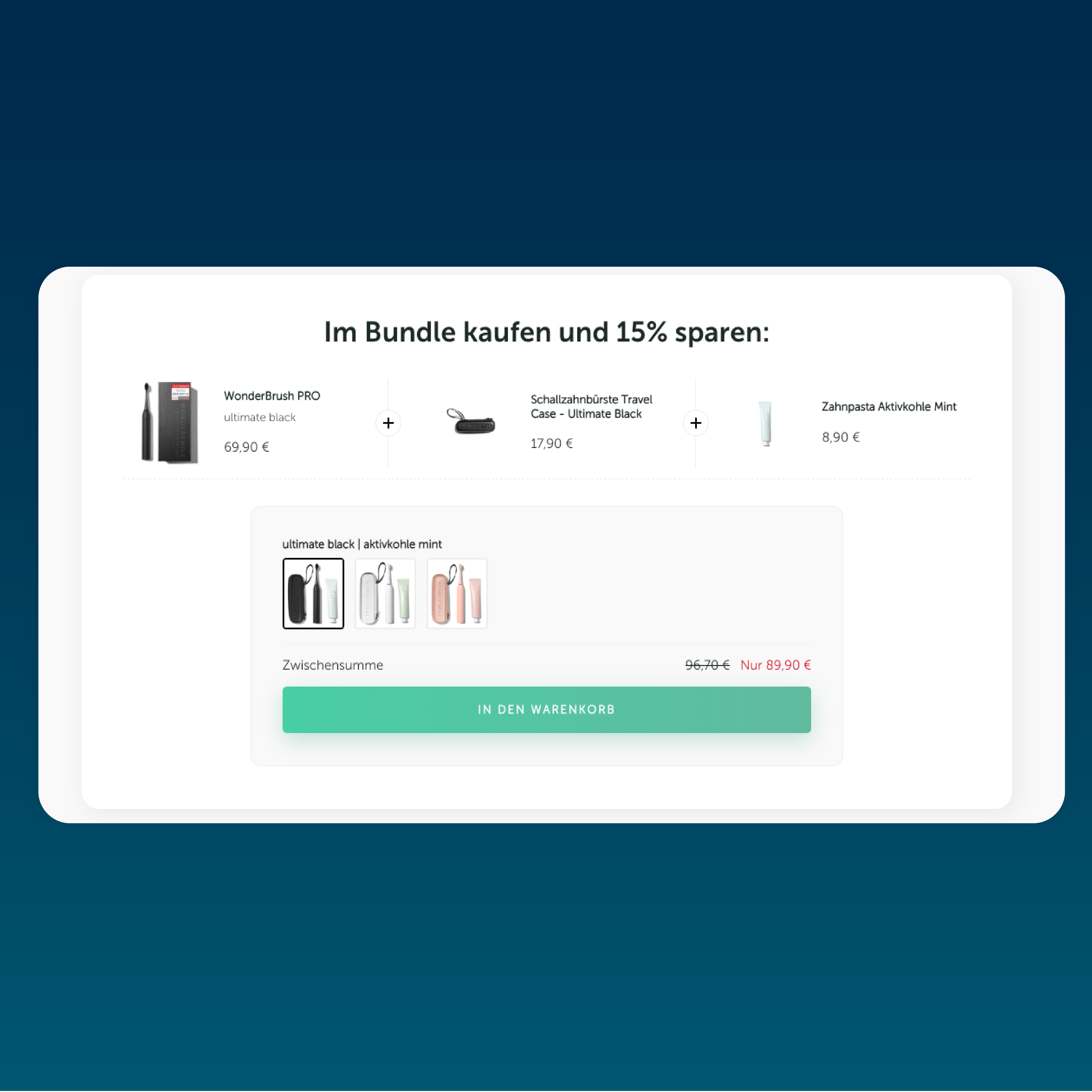 Produkt Bundle Upselling